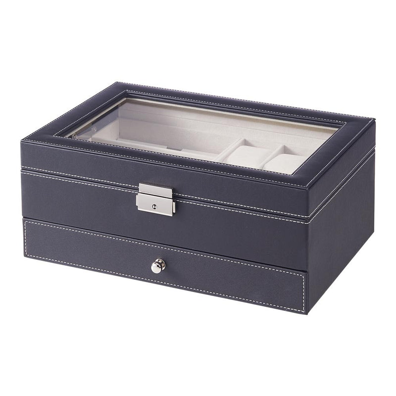 Sheonly Black Jewellery Storage Box with Transparent Lid