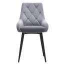 Livingandhome 2 Pack Upholstered Velvet Dining Chairs