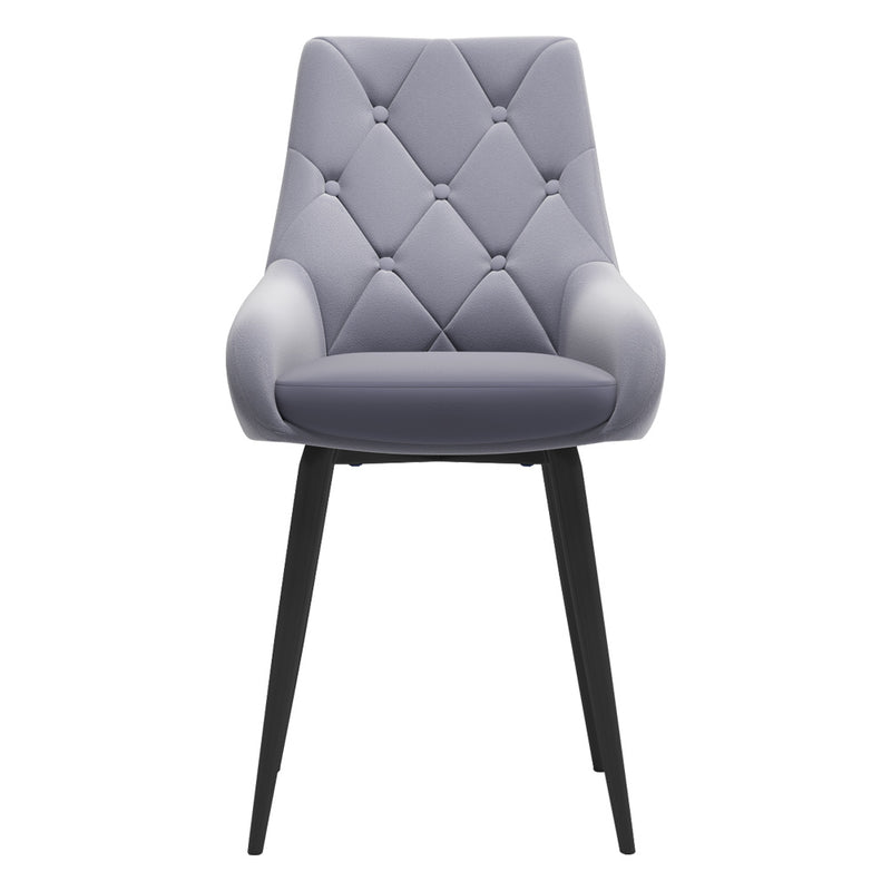 Livingandhome 2 Pack Upholstered Velvet Dining Chairs