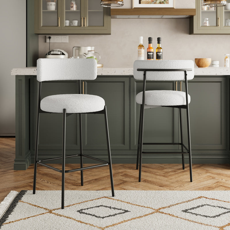 Livingandhome Set of 2 Plywood Counter Bar Stools