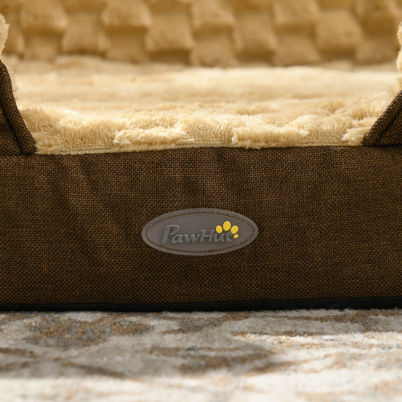 PawHut Dog Bed Calming Pet Bed Dog Mattress For Large Dogs - Charcoal Grey/Brown
