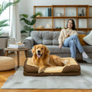 PawHut Dog Bed Calming Pet Bed Dog Mattress For Large Dogs - Charcoal Grey/Brown