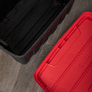 11L/37L/140L Black and Red Small Tuff Stackable Storage Box with Lid and Carry Handles