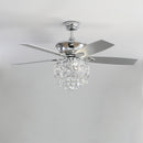 Cottonfy UK Remote Controlled Crystal Fan with Lights