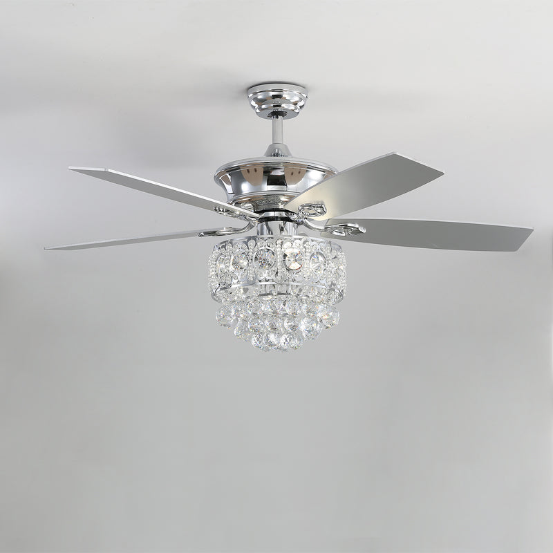 Cottonfy UK Remote Controlled Crystal Fan with Lights