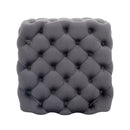 Livingandhome Square Velvet Upholstered Buttoned Footstool
