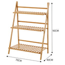 Lifeideas 3-Tier Foldable Wooden Ladder Shelf
