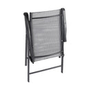 Breeins Outdoor Tempered Glass Coffee Table with 4 Foldable Chairs