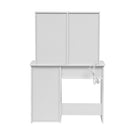 Livingandhome Dressing Table with Four Drawers and Mirror