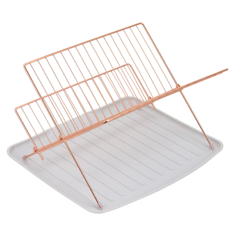 Lifeideas 2-Tier Foldable Countertop Dish Drying Rack with Drip Tray