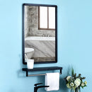 Livingandhome Rectangular Aluminum Alloy Frame Wall Mirror