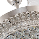 Cottonfy UK 42" Crystal LED Ceiling Fan with 3 Color Lights