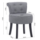 Livingandhome Upholstered Vanity Stool Makeup Dressing Chair
