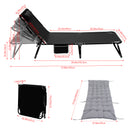 Breeins 4-Position Foldable Camping Bed With Thick Mattress & Headrest