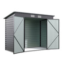 Breeins 4x8ft Outdoor Galvanized Steel Storage Shed