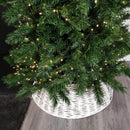 Samuel Alexander KD Willow Christmas Tree Skirt Wicker Rattan White Wash