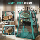 PawHut 3-Tier Cat Tent, Portable Pet Tent For Indoor Outdoor