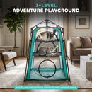 PawHut 3-Tier Cat Tent, Portable Pet Tent For Indoor Outdoor