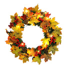 Livingandhome Artificial Maple Leaf Wreath Outdoor Decoration for Christmas