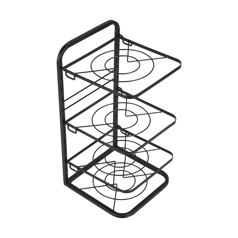 Livingandhome Kitchen Pot Pan Organizer Rack Adjustable Cookware Holder Stand