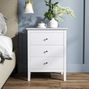 Livingandhome Compact White MDF Storage Cabinet