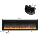 Wall Mounted Electric Fireplace with Remote Control