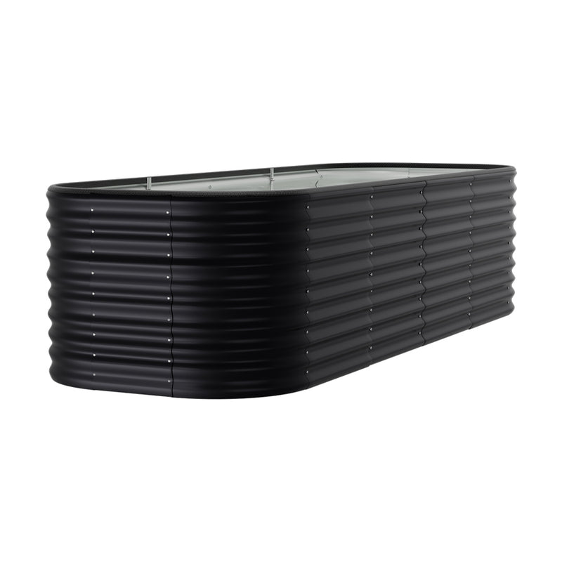 Garden Sanctuary Oval-Shaped Galvanized Steel Raised Garden Bed