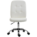 Vinsetto Curved Back Home Office Chair With Adjustable Height - White/Pink