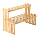 Breeins Compact Wooden Plant Shelf for Desk