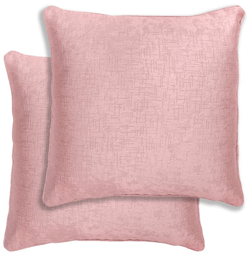 Enhanced Living Pair of Vogue Textured Cushion Covers - 43x43cm - Cases Only