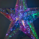 36cm Battery Operated Light Up Hanging Christmas Dreamlight Star With 100 White LEDs