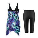 2 Piece Tankini Swimsuit with Double Shoulder Straps