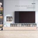 HOMCOM Set of 2 CD Media Display Shelf Unit Tower - Grey