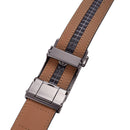 Automatic Buckle Leather Belt - Black