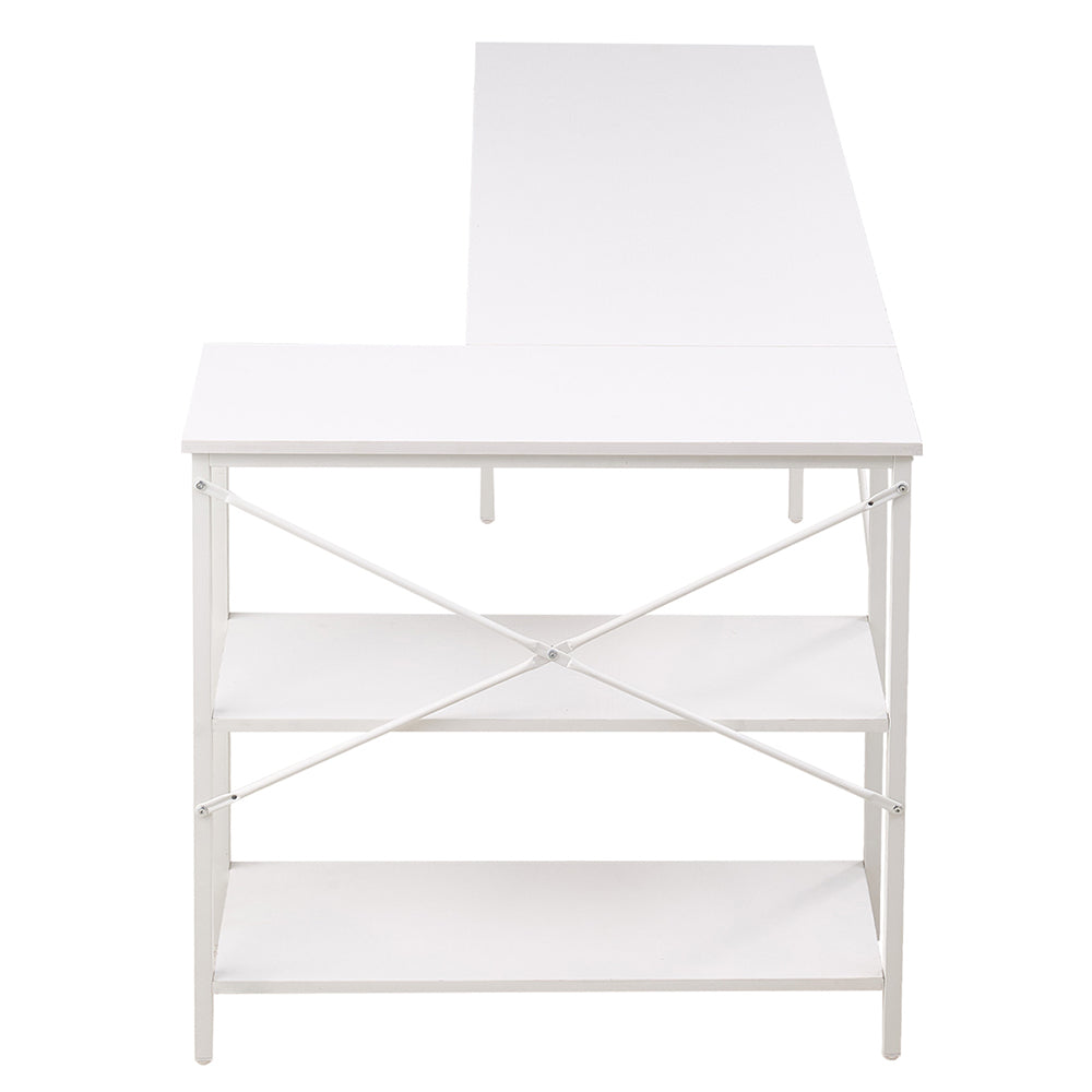 Livingandhome Corner L-Shaped Office Desk