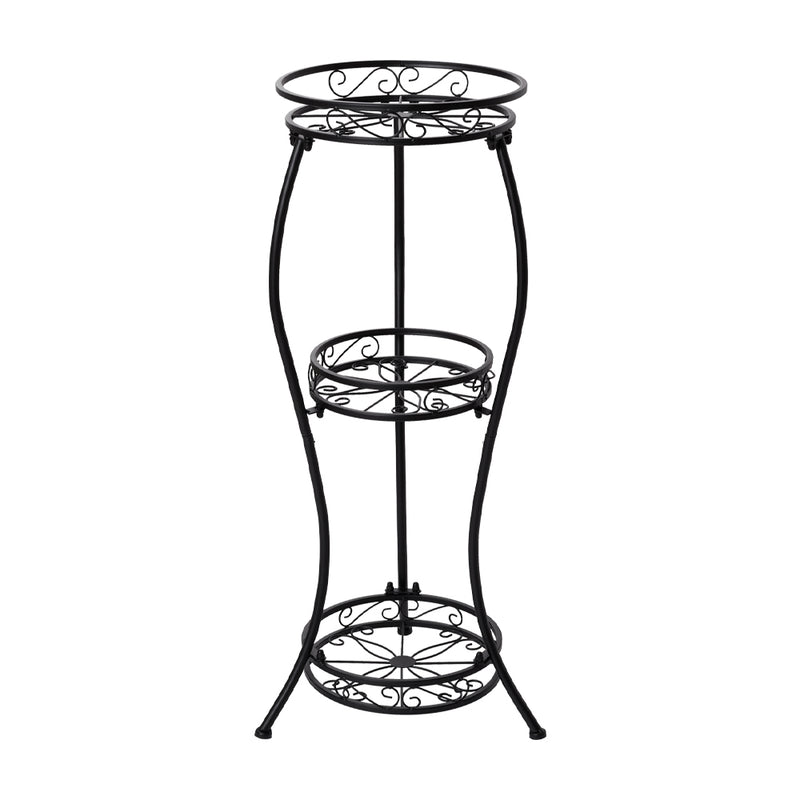 Breeins 3-Tier Black Iron Plant Stand
