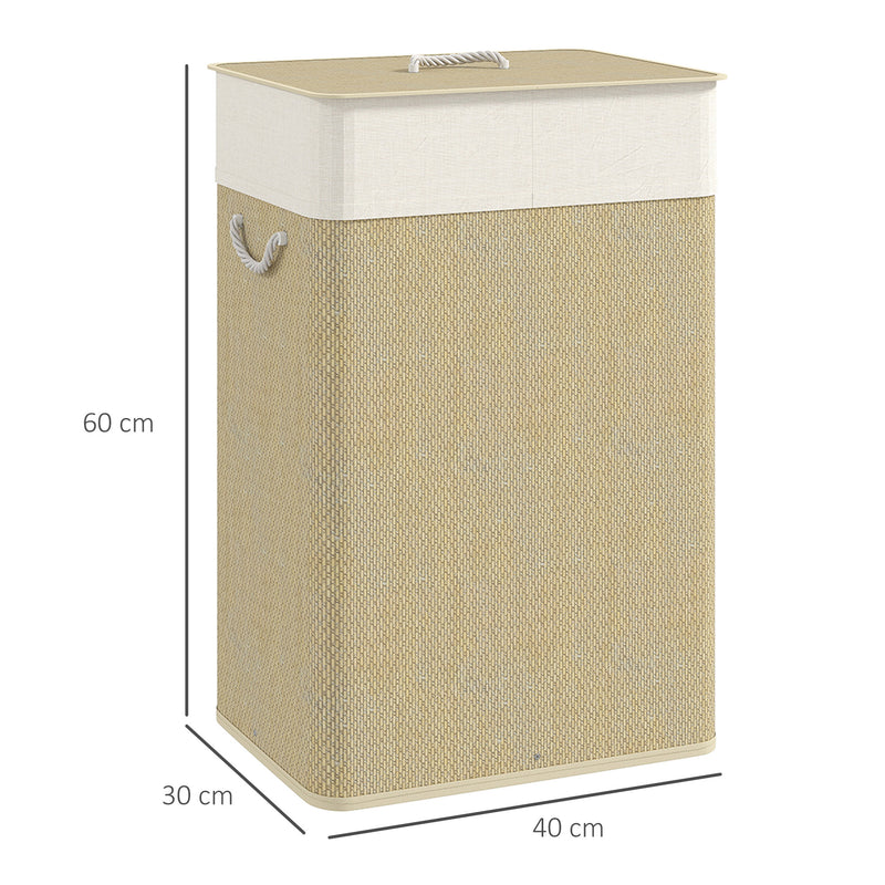 HOMCOM Laundry Hamper With Removable Washable Liner Bag