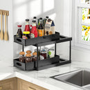 Lifeideas Compact Two-Tier Sliding Storage Rack