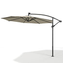 Garden Sanctuary Outdoor 32 LED Lighted Patio Umbrella with Crank Lift System