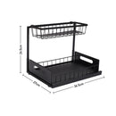 Lifeideas Black Carbon Steel Cabinet Rack
