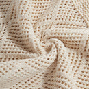 Modishion Almond Beige Knitted Shoulder Bag Hollow Tote Bag Handbag