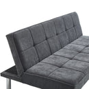 Livingandhome Modern Grey Convertible Sofa Bed
