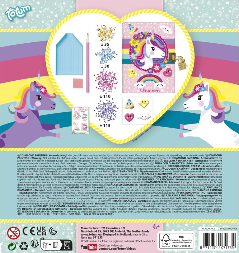 Unicorn Secret Diary Diamond Painting