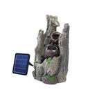 Garden Sanctuary Outdoor Water Fountain Rockery Decoration Solar Powered