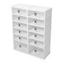 Livingandhome 6-Tier Foldable Storage Box with Magnetic Doors