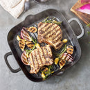 Lifeideas Pre-Seasoned Cast Iron Grill Pan with Dual Handles
