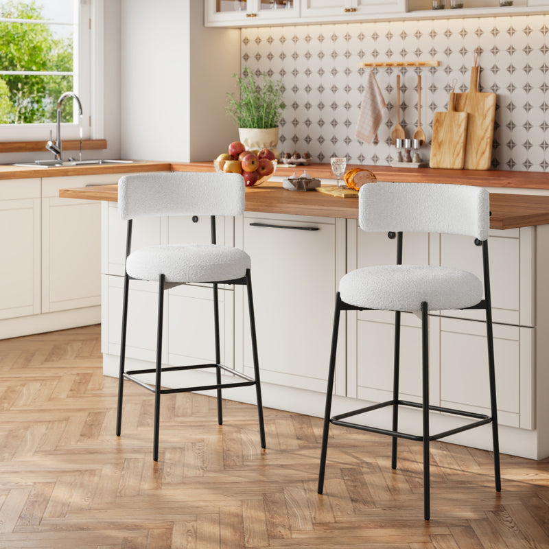 Livingandhome Set of 2 Plywood Counter Bar Stools