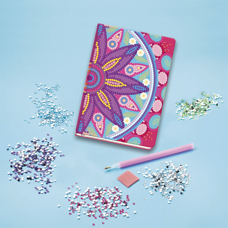Totum Diamond Paint Notebook Flower Madala Pink