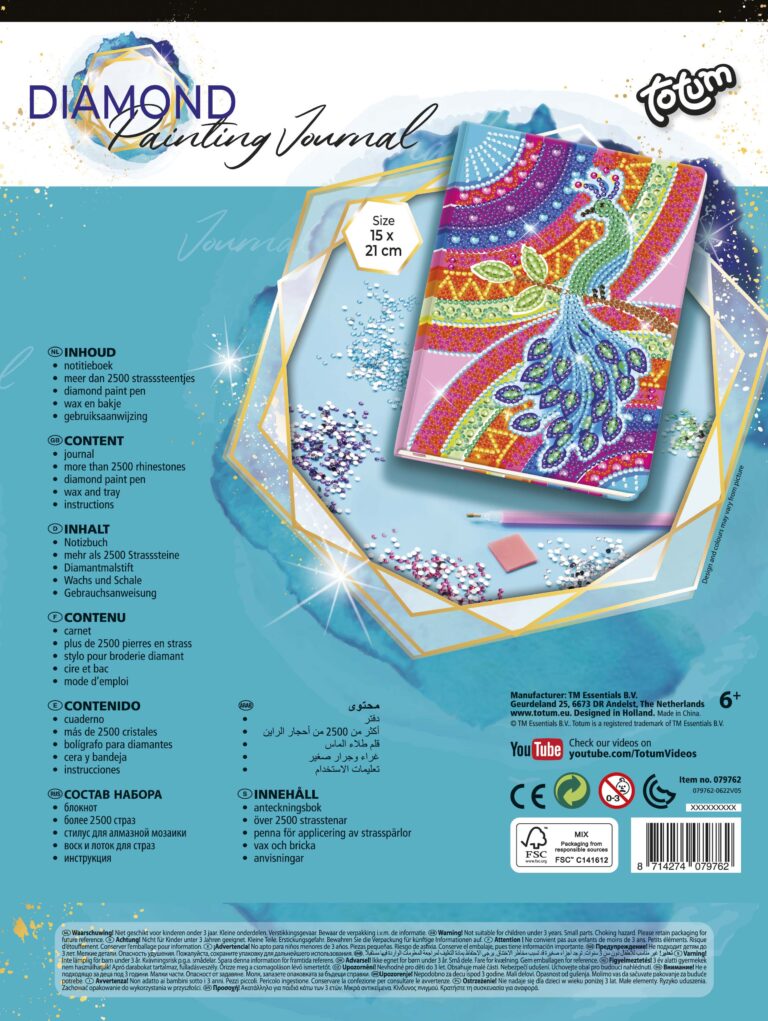 Peacock Diamond Paint Notebook