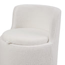 Livingandhome 360Â° Upholstered Sherpa Swivel Chair with Hidden Storage